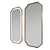 Unique Title: Apika Lines 001L Brass Framed Mirror with LED Lighting 3D model small image 7