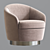 Claudia Swivel Armchair: Petite and Versatile 3D model small image 1