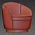 Claudia Swivel Armchair: Petite and Versatile 3D model small image 4