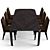 Fendi Casa Luxury Dining Set 3D model small image 2