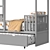 Benliche Bunk Bed: Stylish and Space-Saving Design 3D model small image 3