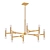 Elegant Satin Brass Chandelier 3D model small image 1