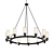 Circolo 2014 Wagon Wheel Chandelier 3D model small image 1