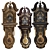 Vintage Timepiece: Stunning Antique Wall Clocks 3D model small image 1