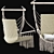 CasaPro Fringed Hanging Armchair 3D model small image 3