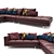 Bruce Leather Sofa Vol-3: Stylish & Spacious 3D model small image 3
