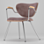 ROXA: Stylish Metal and Wood Designer Chair 3D model small image 2