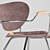 ROXA: Stylish Metal and Wood Designer Chair 3D model small image 4