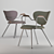 ROXA: Stylish Metal and Wood Designer Chair 3D model small image 9