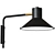 Sleek Black Wall Lamp: Plass Small 3D model small image 1