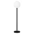 Modern Black Steel Floor Lamp 3D model small image 1