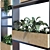 Modern Plant Partition Set 3D model small image 5