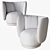 Rico Armchair: Modern Elegance by Ferm 3D model small image 4