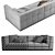 Elegant Minotti Blazer Sofa 3D model small image 3