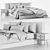 Elegant Poliform Bed 3D model small image 6