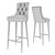 Elegant Upholstered Bar Chair 3D model small image 1