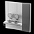 Modern Gray Bathroom Set 3D model small image 6