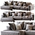 Hills Modern Sofa: Elegant and Stylish 3D model small image 1