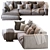 Hills Modern Sofa: Elegant and Stylish 3D model small image 3