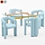 Cassina Dudet Chair & Edison Table: Sleek Design & Elegant Pairing 3D model small image 1