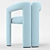 Cassina Dudet Chair & Edison Table: Sleek Design & Elegant Pairing 3D model small image 3