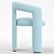 Cassina Dudet Chair & Edison Table: Sleek Design & Elegant Pairing 3D model small image 4