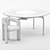 Cassina Dudet Chair & Edison Table: Sleek Design & Elegant Pairing 3D model small image 7