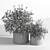 Graceful Gray Branch Bouquet 3D model small image 6