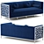 Opal Velvet Sofa: Luxurious Elegance 3D model small image 1