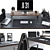 Modern Office Furniture Set 3D model small image 2