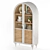 Fern Storage Cabinet: Elegant Wooden with Glass Doors 3D model small image 2