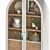 Fern Storage Cabinet: Elegant Wooden with Glass Doors 3D model small image 4