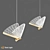 Golden Butterfly Pendant Light 3D model small image 3