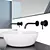 Modern Grey and White Bathroom Furniture Set 3D model small image 4
