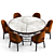 Elegant Flexform Mood Dining Set 3D model small image 2