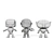 Funko Pop Trio: Fun and Collectible 3D model small image 7