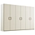 Minimalist Wood Lacquered Wardrobe 3D model small image 1