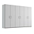 Minimalist Wood Lacquered Wardrobe 3D model small image 2