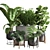 Elegant Indoor Plant Vase 3D model small image 5