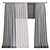 Elegant Draped Curtain 875 3D model small image 5