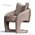 Modern Brown Armchair: Stylish & Comfortable 3D model small image 1