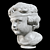 Italian Carved Marble Girl Bust 3D model small image 2