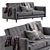 Luxury Landskrona Sofa: Modern Scandinavian Design 3D model small image 3