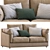 Elegant Leather Sofa by Ferlea 3D model small image 1