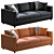 Sleek Ikea Finnala Leather Sofa 3D model small image 1