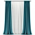 Flamish Fold Curtain: Elegance Unfolded 3D model small image 7