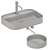 Artelinea Washbasin Set: Versatile Designs, Premium Materials 3D model small image 4