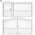 Elegant Wrought Iron Fence Set 3D model small image 3