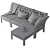 Modular 3-Seater Garden Sofa: APPLARO/EPLARO 3D model small image 4