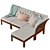 Modular 3-Seater Garden Sofa: APPLARO/EPLARO 3D model small image 6